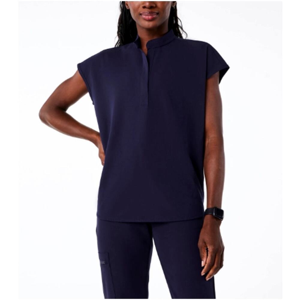 Figs Navy Rafaela Oversized Scrub Top Size L